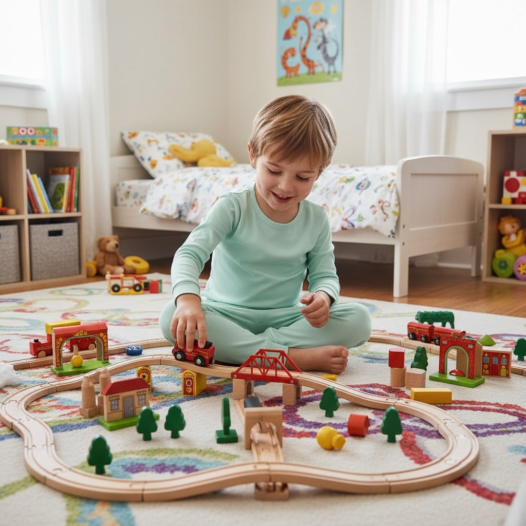 Childrens Bamboo Long Sleeve Pyjamas Sets