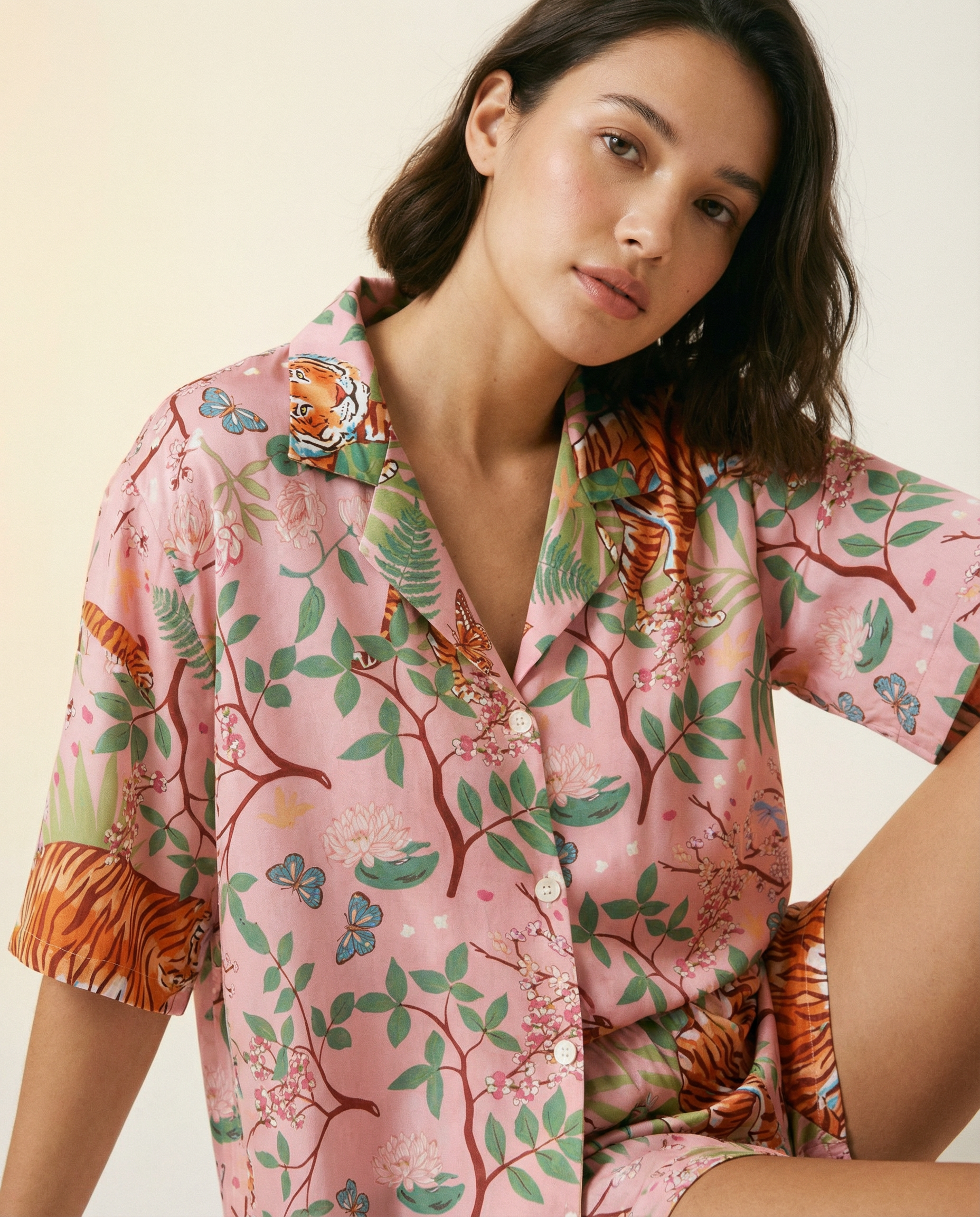 Wild Tiger Cotton Pyjama Set