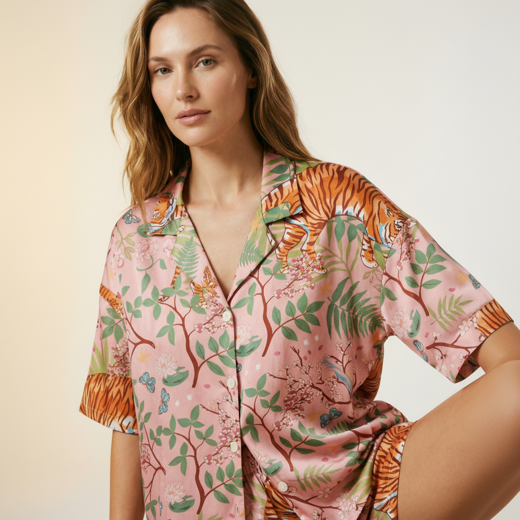 Wild Tiger Cotton Pyjama Set