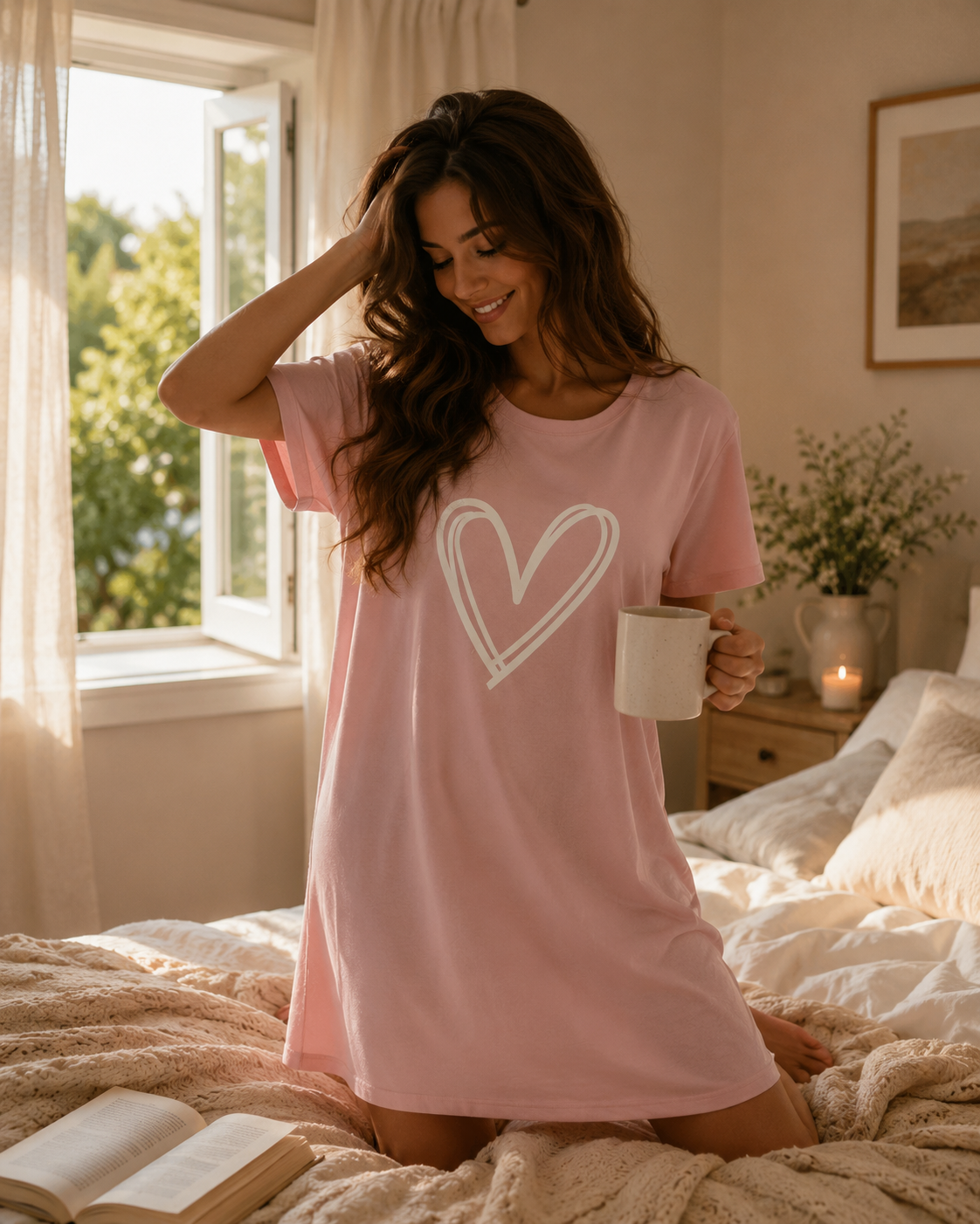The No Plans Tonight "Love Heart" Cooling Nightdress