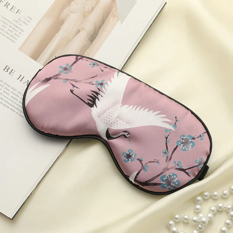 Night Owl Pyjamas The Sakura Satin Eye Mask The Sakura Satin Eye Mask