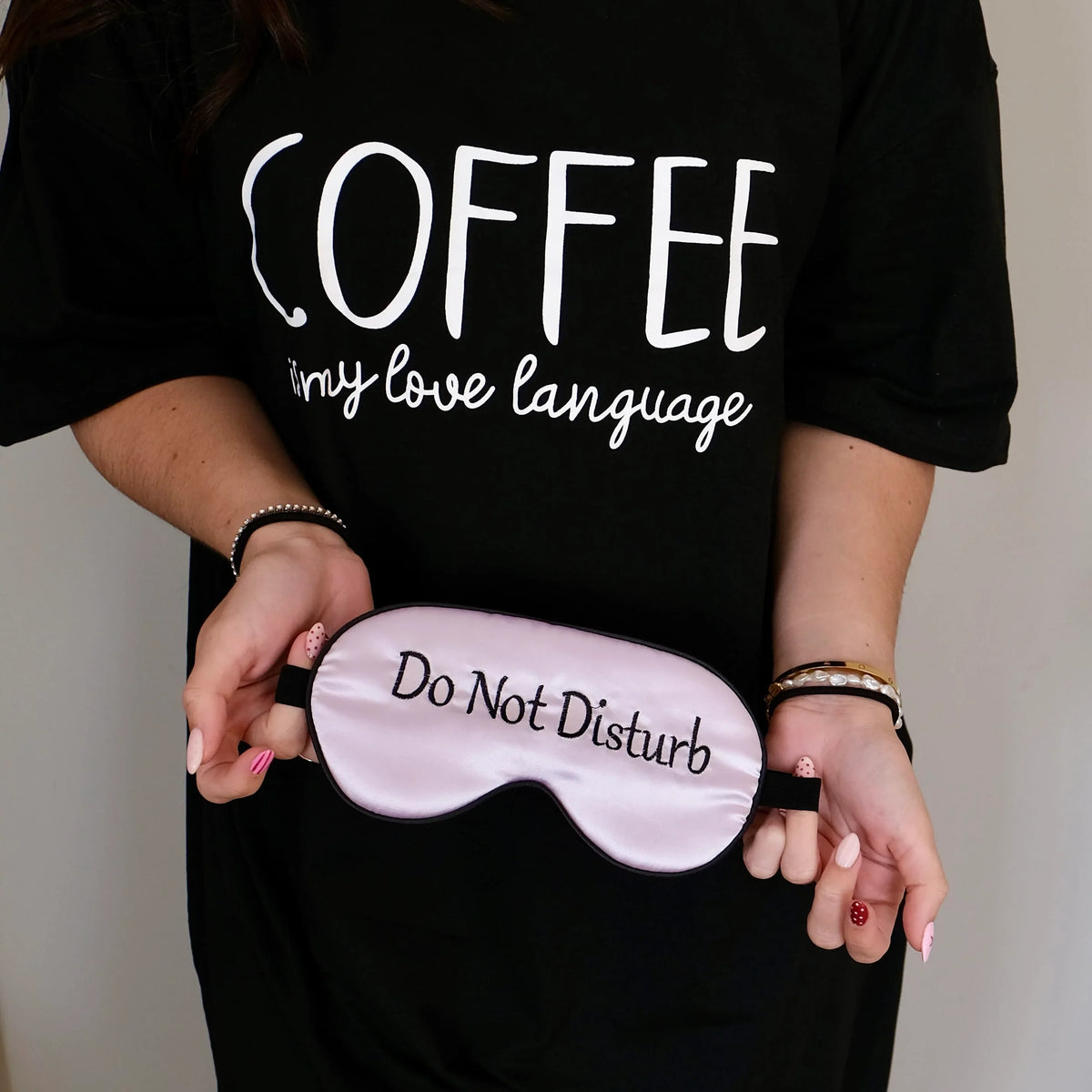 Night Owl Pyjamas Slow Coffee Morning Women's Nightdress Women’s Coffee Slogan Nightdress | Night Owl