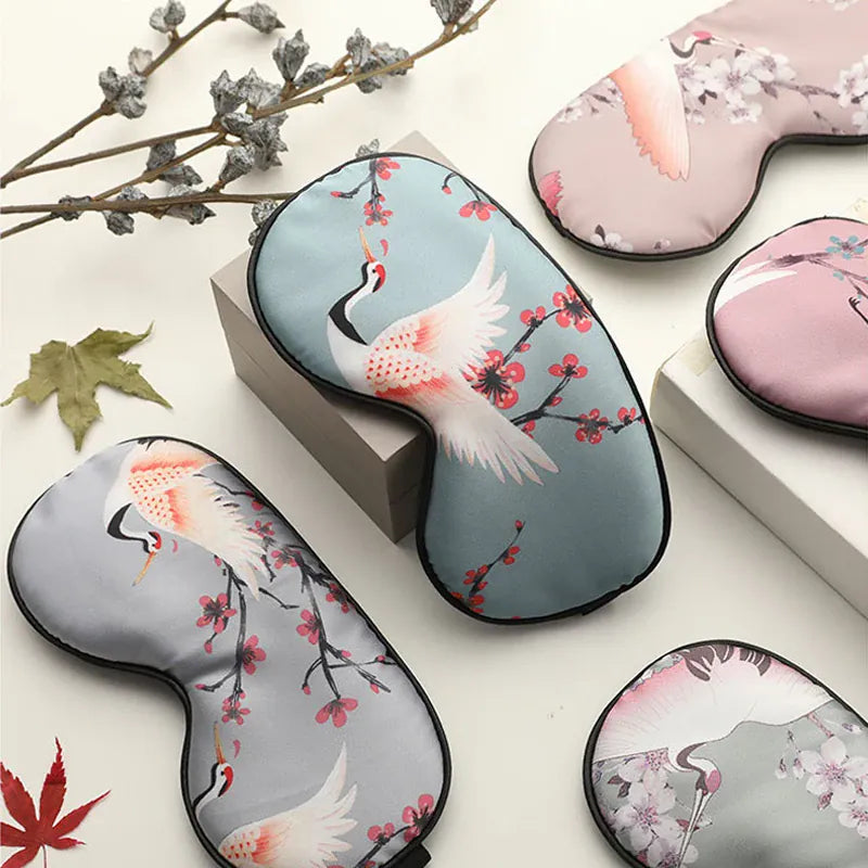 Night Owl Pyjamas The Sakura Satin Eye Mask The Sakura Satin Eye Mask