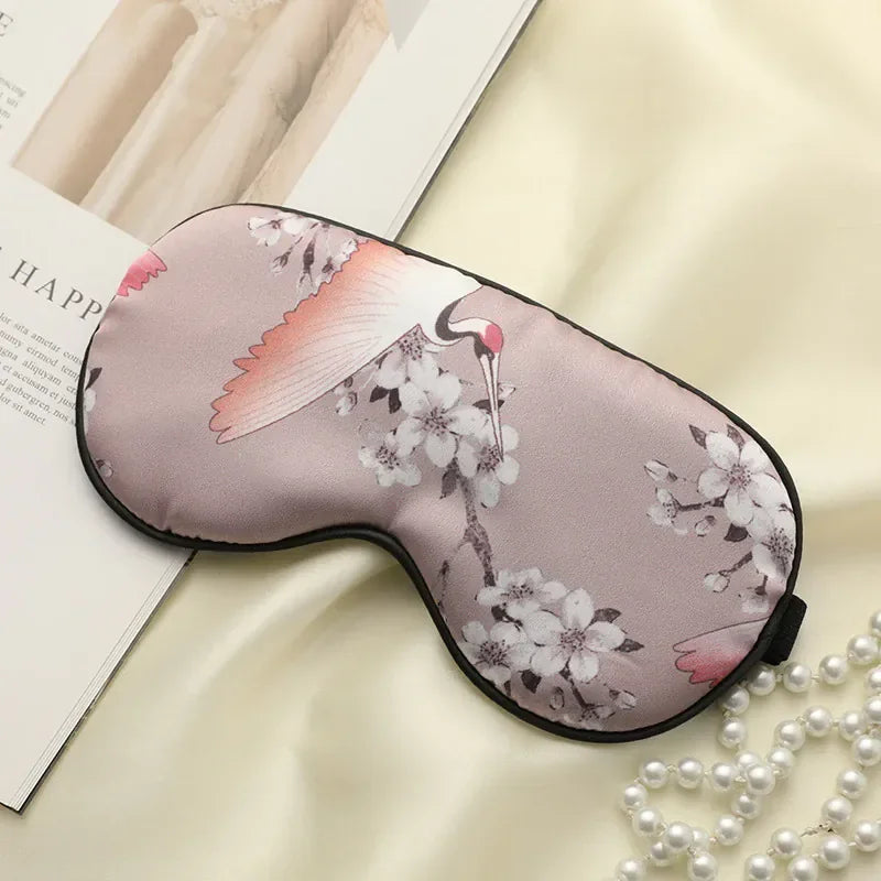 Night Owl Pyjamas The Sakura Satin Eye Mask The Sakura Satin Eye Mask