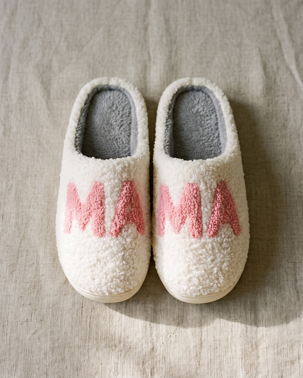 Super Mama Sherpa Slippers for Mum, front view