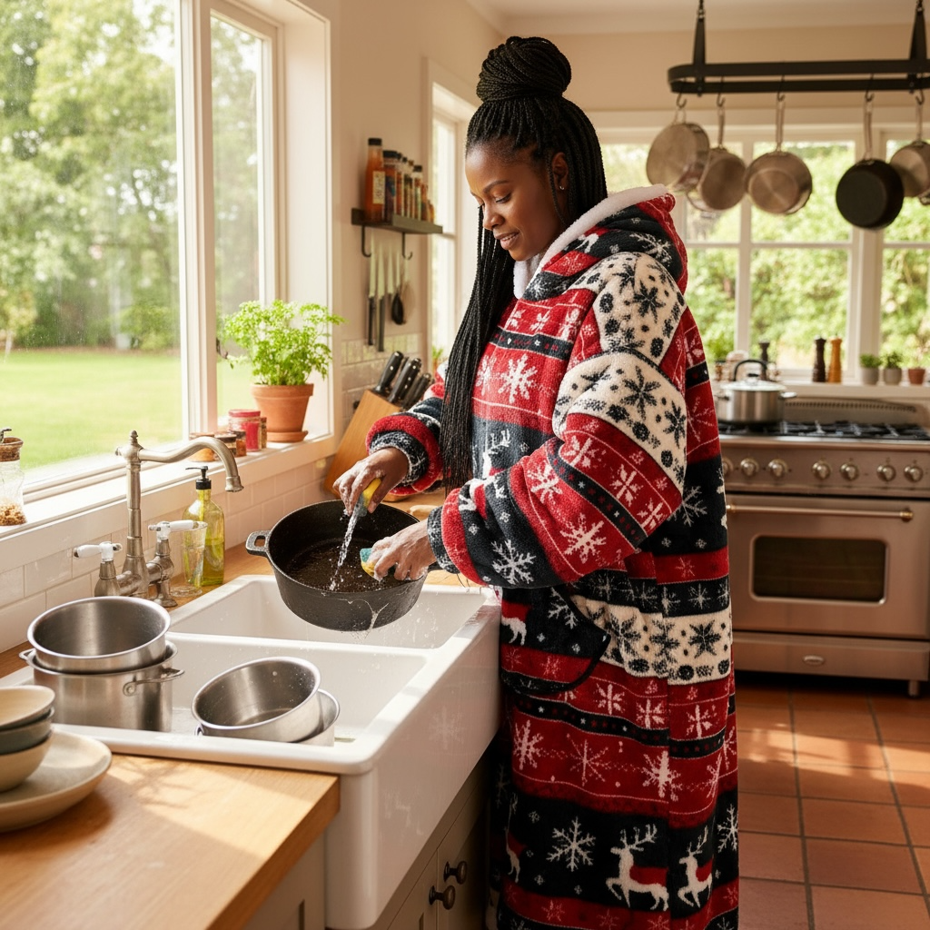 Christmas Super Long Flannel Blanket Hoodies