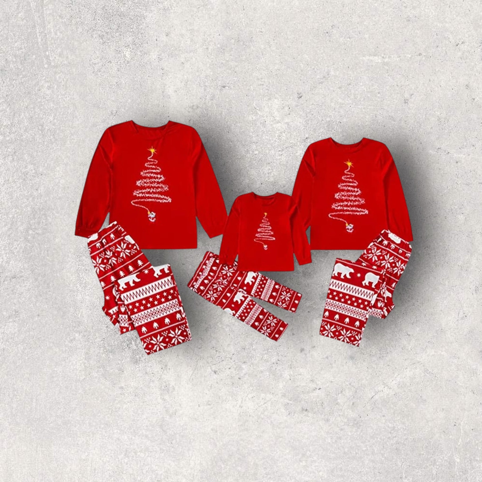 Red Family Matching Christmas Pyjamas new style 2025