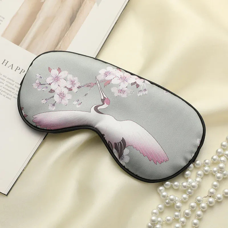 Night Owl Pyjamas The Sakura Satin Eye Mask The Sakura Satin Eye Mask