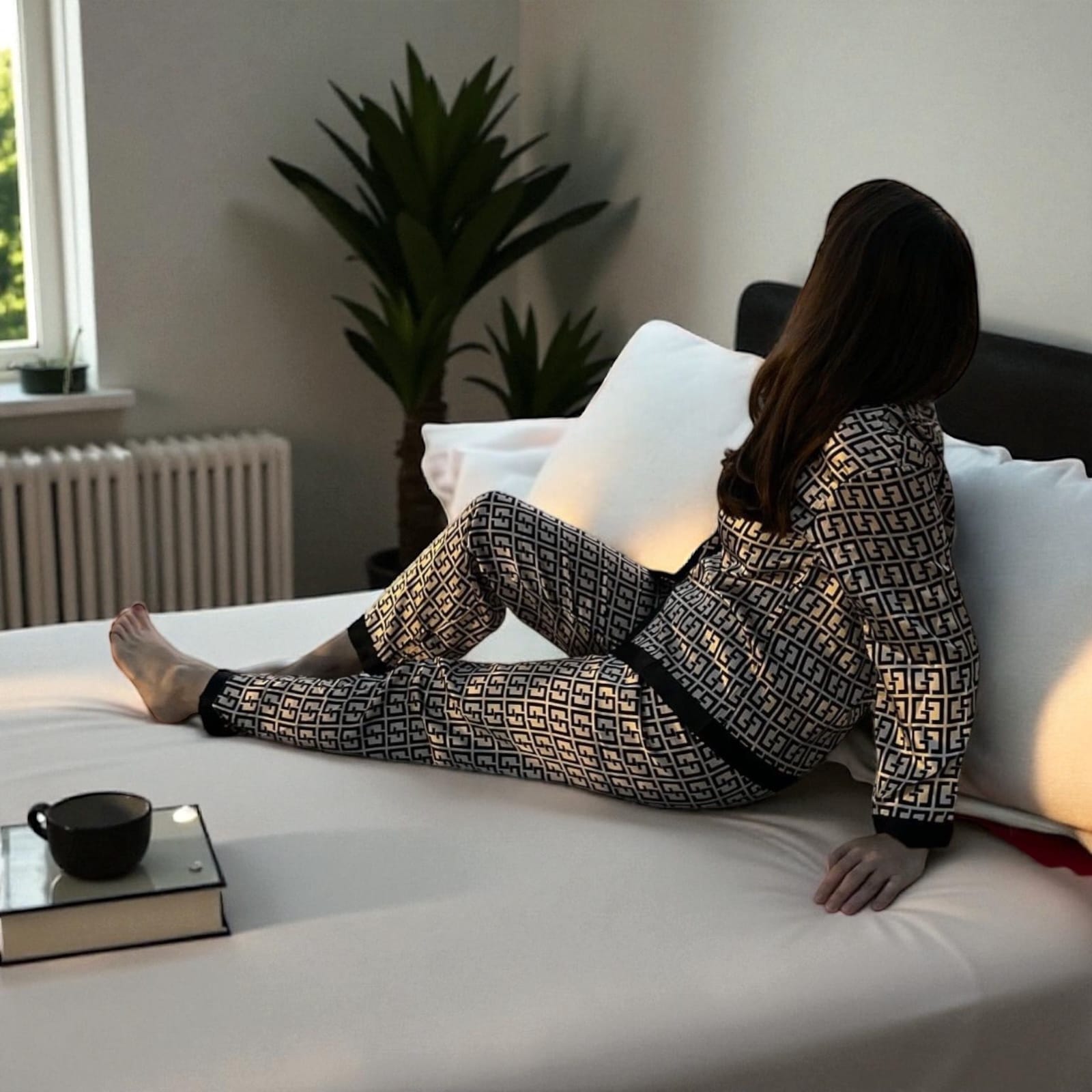 Night Owl Pyjamas 🌙 Luxury Long Sleeve Women’s Pyjamas Women's Long Sleeve Luxury Pyjamas - Night Owl Pyjamas