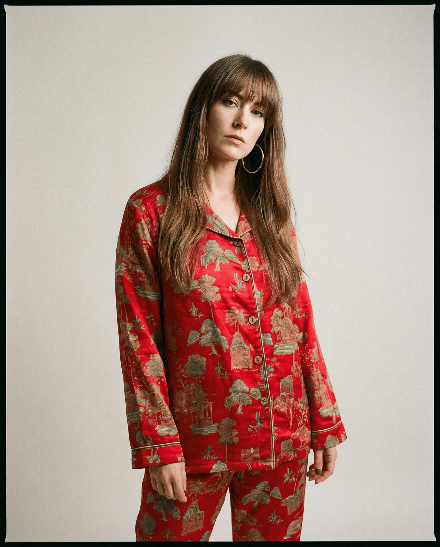 Night Owl Pyjamas The Lazy Girl Oriental Bloom 100% Soft Cotton Pyjama Set The Lazy Girl Oriental Bloom 100% Soft Cotton Pyjama Set