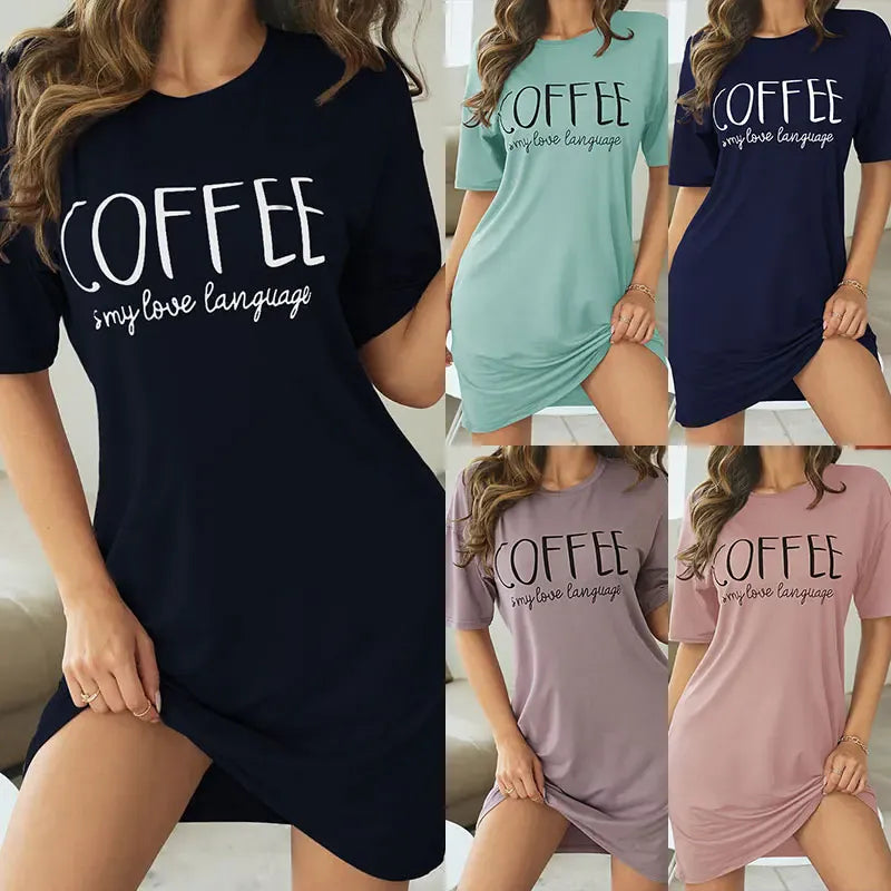 Night Owl Pyjamas The Slow Coffee Morning Nightdress The Slow Coffee Morning Nightdress