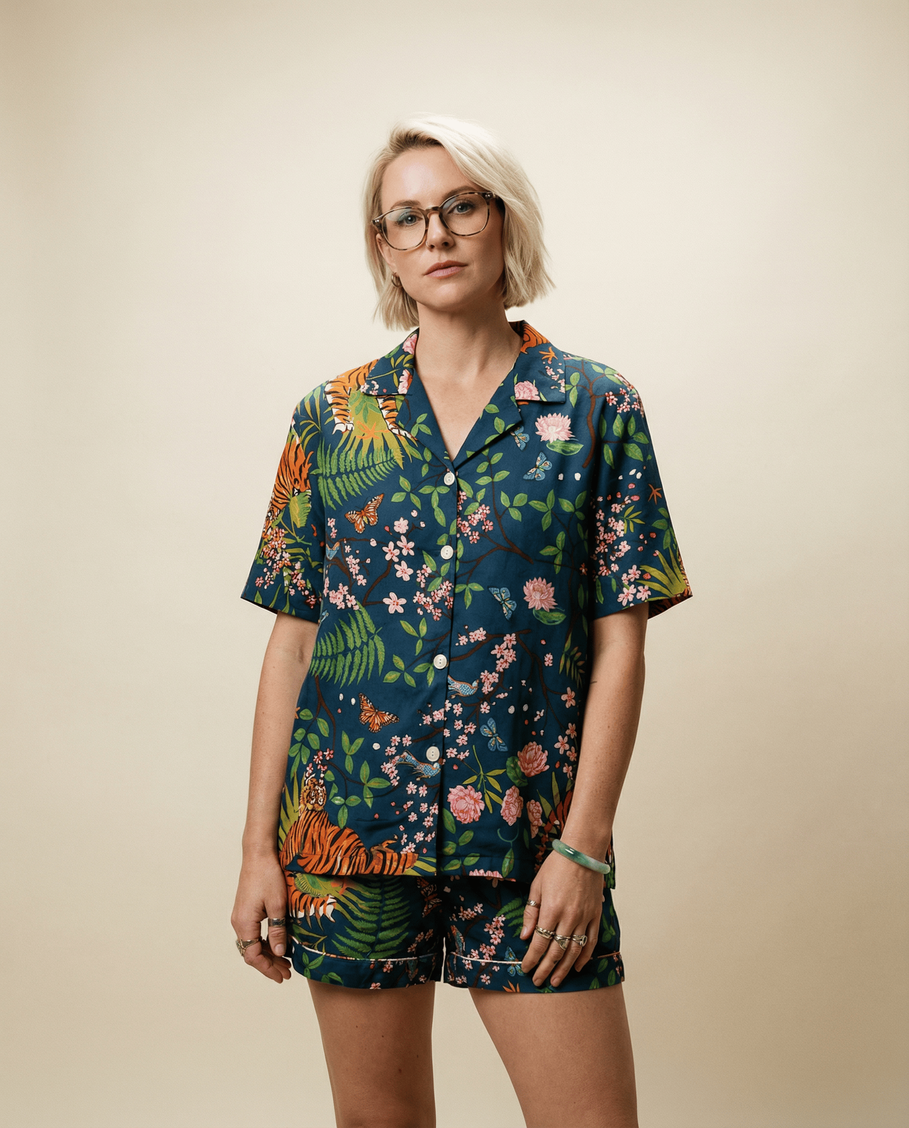 Night Owl Pyjamas The Soft Girl Wild Tiger Cotton Pyjama Set The Soft Girl Wild Tiger Cotton Pyjama Set