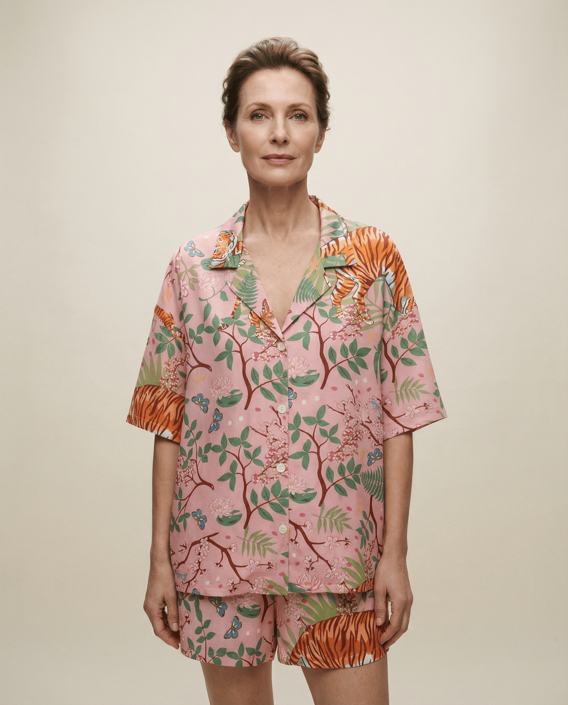 Night Owl Pyjamas The Soft Girl Wild Tiger Cotton Pyjama Set The Soft Girl Wild Tiger Cotton Pyjama Set