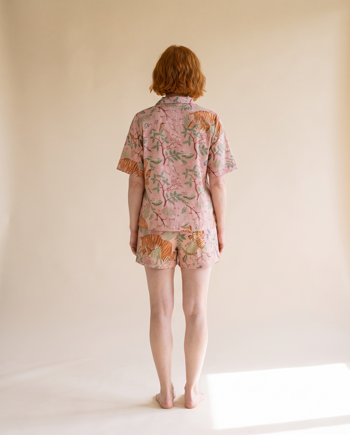 Wild Tiger viscose short pyjamas, back view