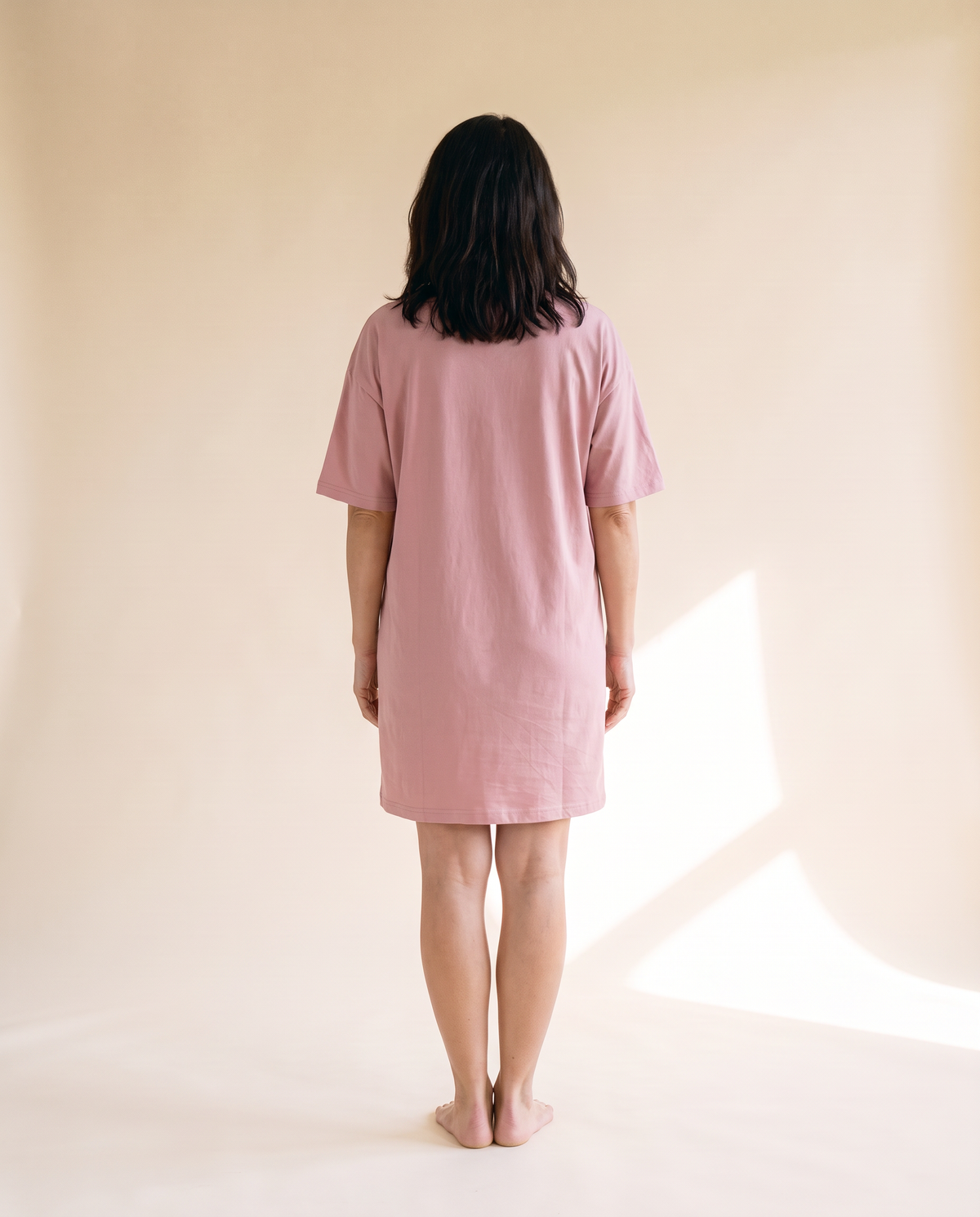 Slow Coffee Morning oversized nightdress, back view
